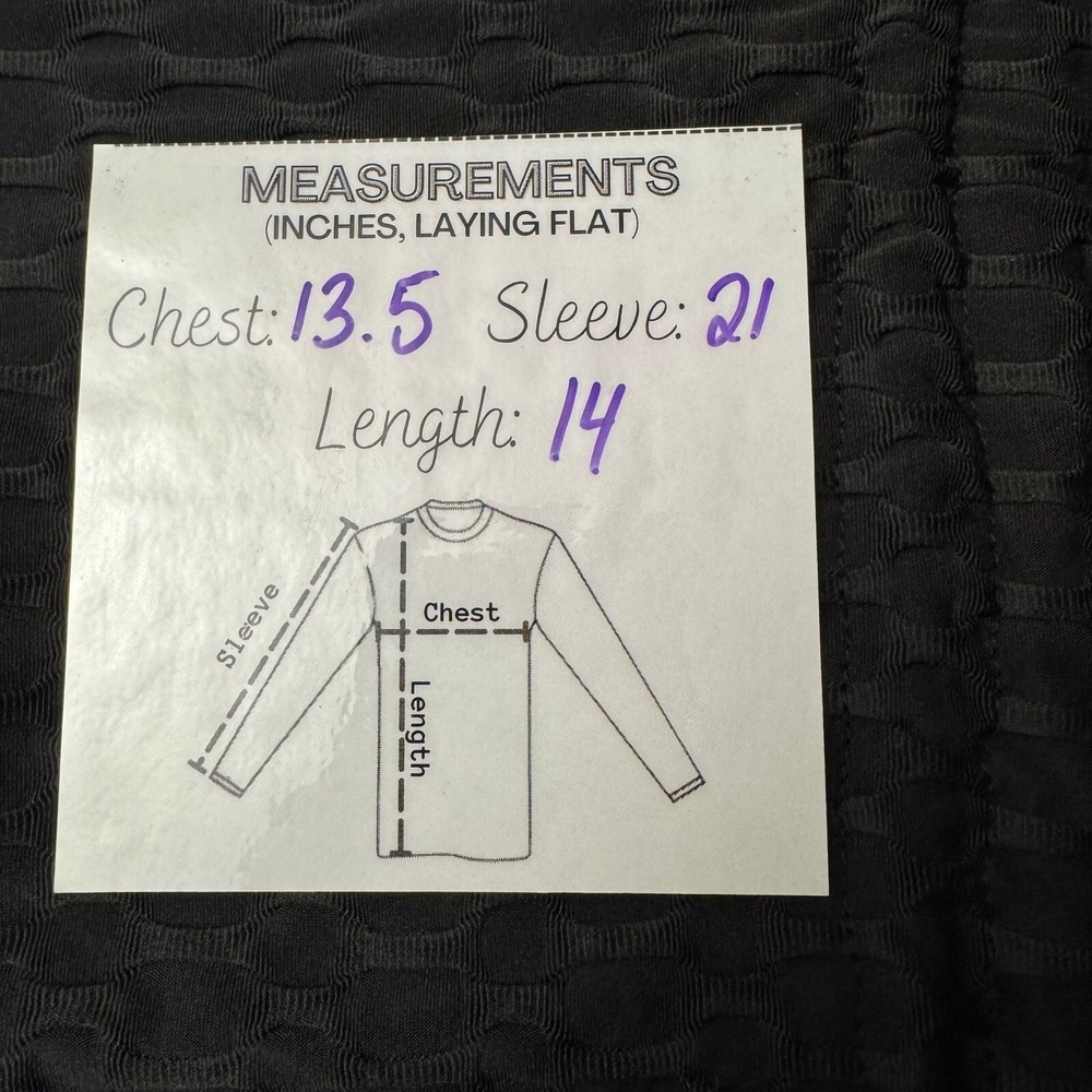 Womens Crop Top Small Cinched Front Adjustable Long Sleeve Textured Streetwear - Picture 6 of 6